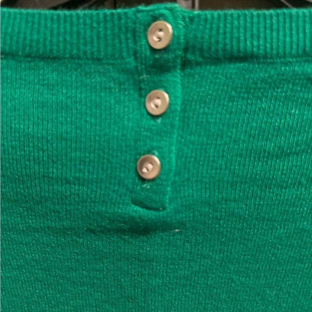 EUC Talbots Vibrant Green L/S Wool Blend Sweater SZ L - Picture 6 of 11